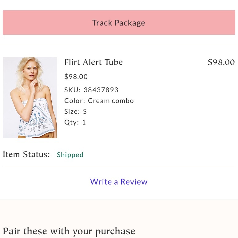 Free People Strapless Top